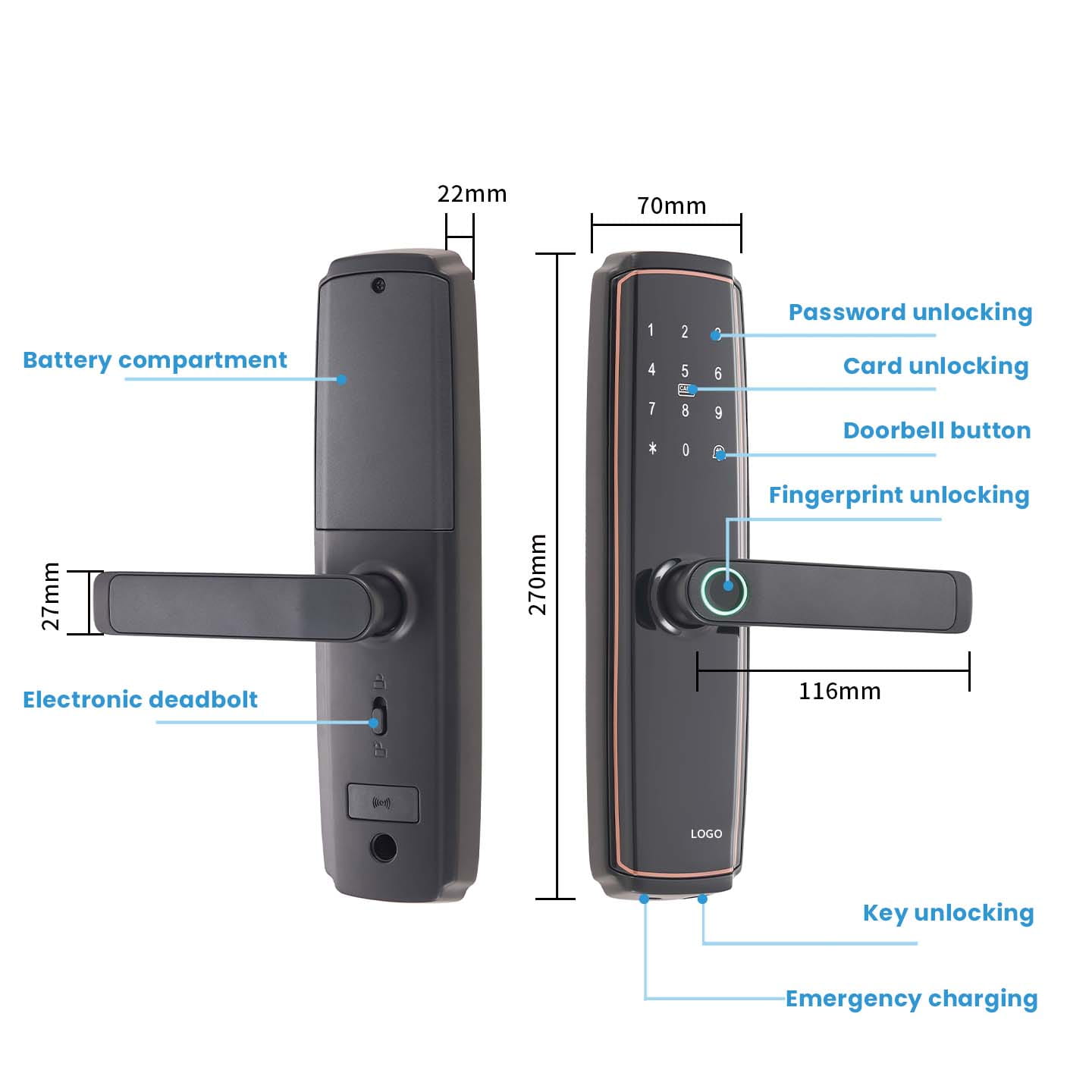 A02 Smart Fingerprint Door Lock System - Image 6