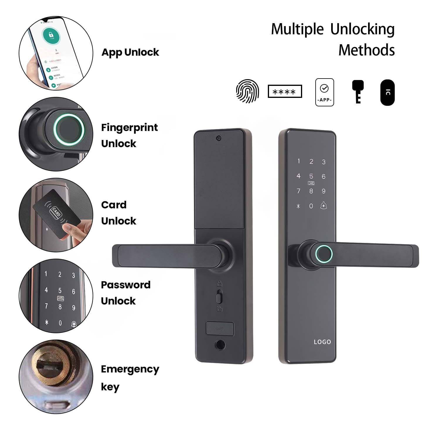 A03 Smart Fingerprint Door Lock Security - Image 3