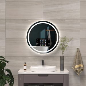 Bathnology Round Smart TV Mirror