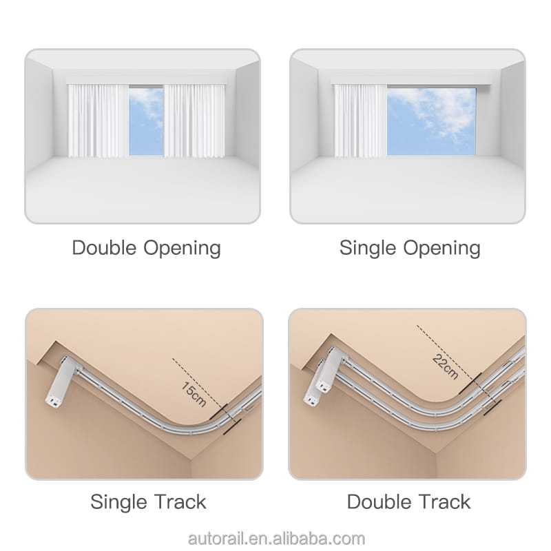 Motorized Curved Curtain Track System - Image 5