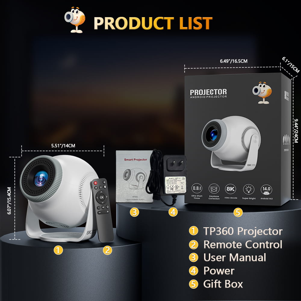 TP360 HY300 Pro Smart Mini Projector - Image 4