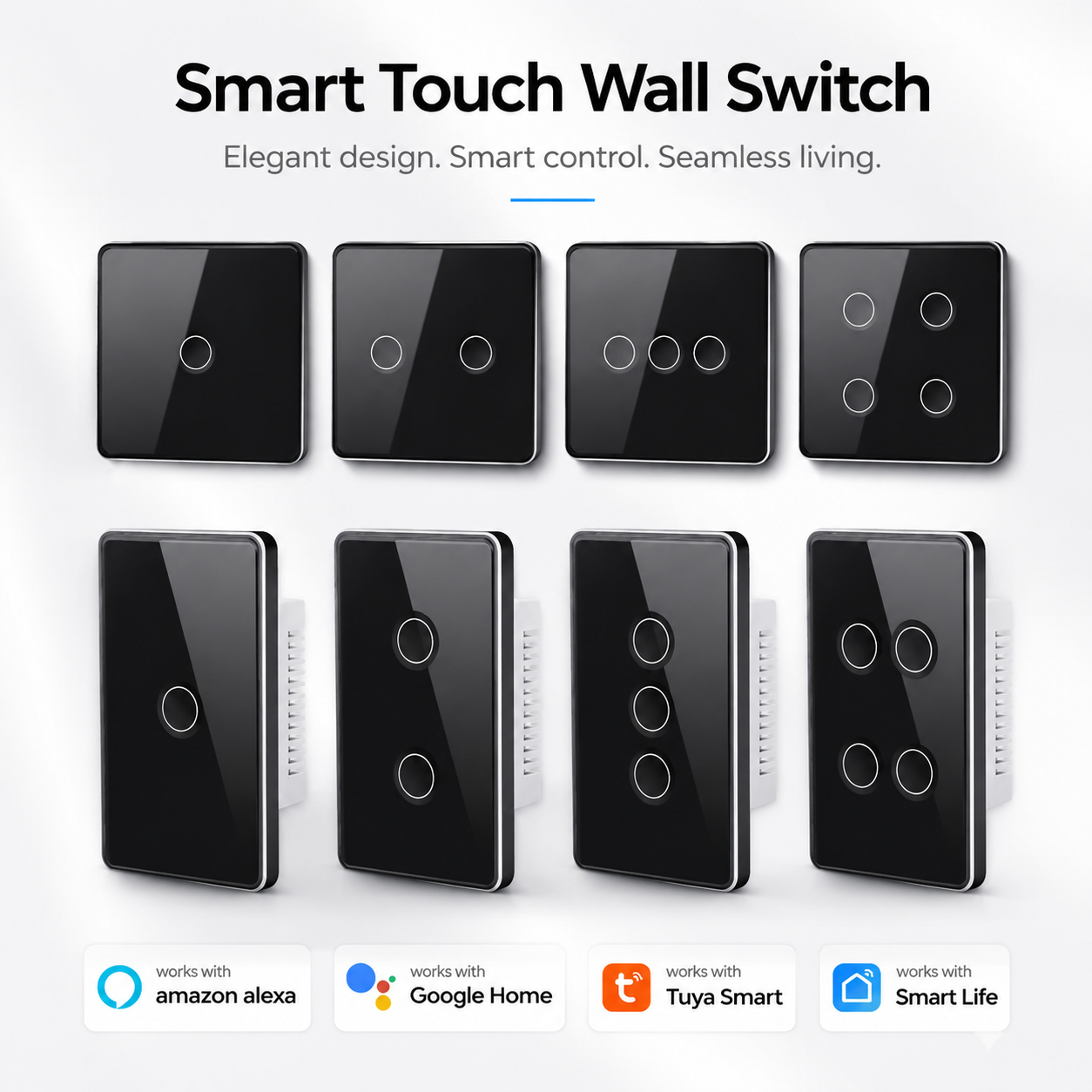 Smart Touch Zigbee Glass Wall Switch