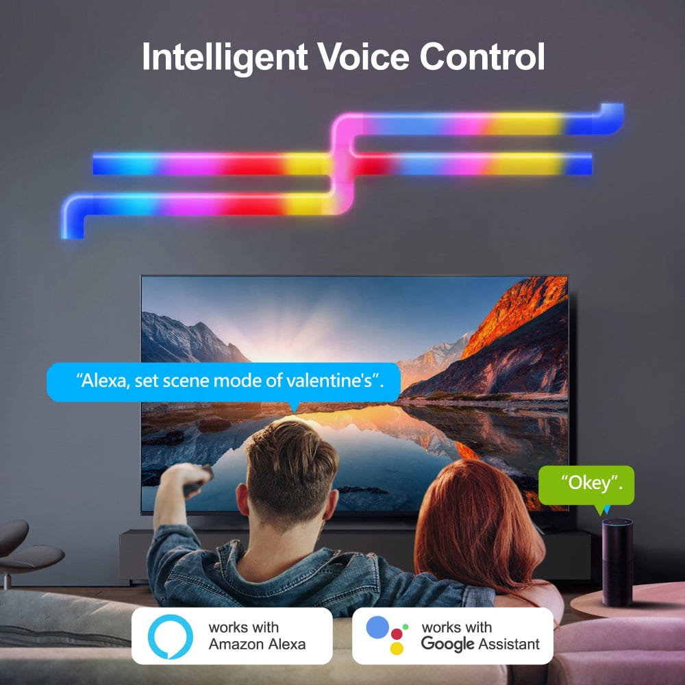 Smart WiFi RGBIC Splice Light Panel - Image 2