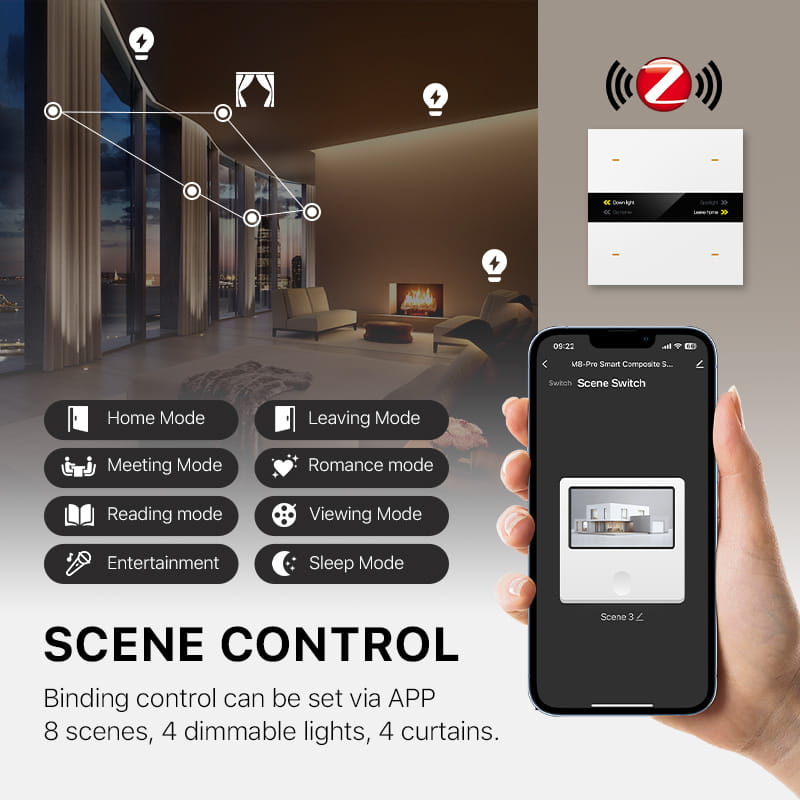 Smart Zigbee Touch Switch Human Sensor - Image 3