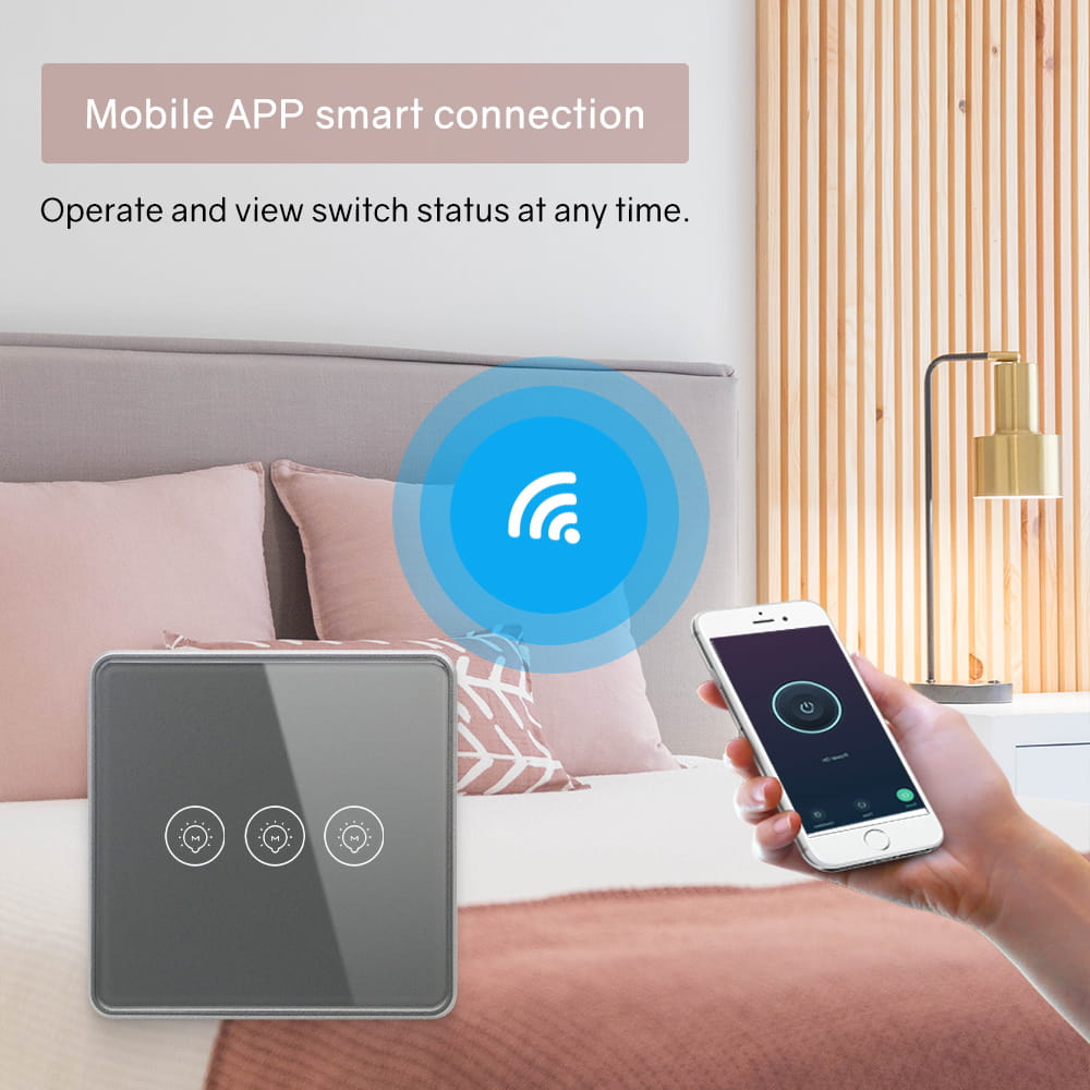 Smart Zigbee WiFi Curtain Touch Switch - Image 2
