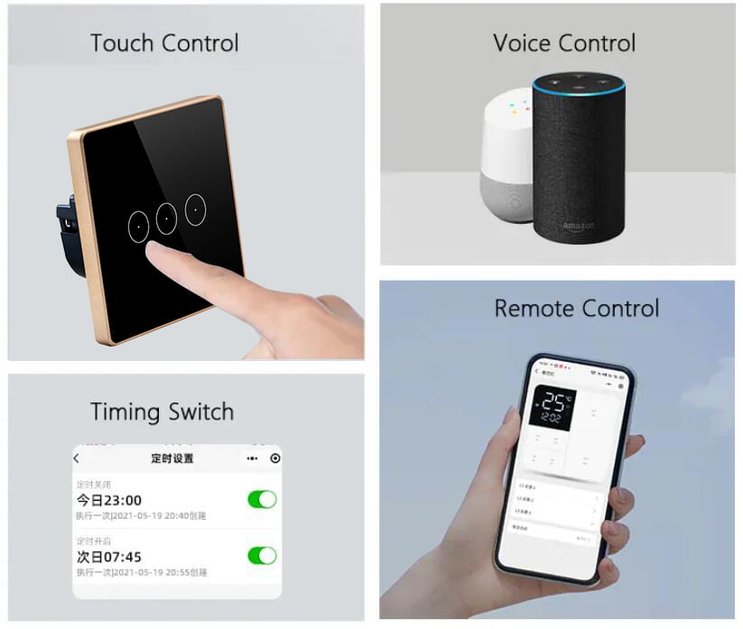 Smart Zigbee WiFi Curtain Touch Switch - Image 5