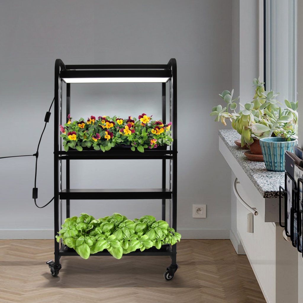 Indoor Seed Starting Kit LED Grow Rack System