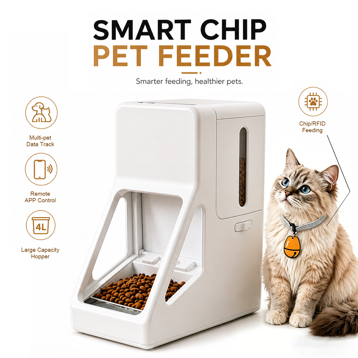 Smart RFID Automatic Pet Feeder With WiFi Control